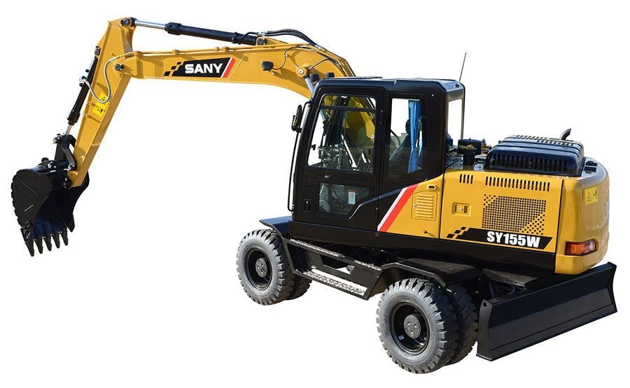 Экскаватор SANY SY165W с аутригерами